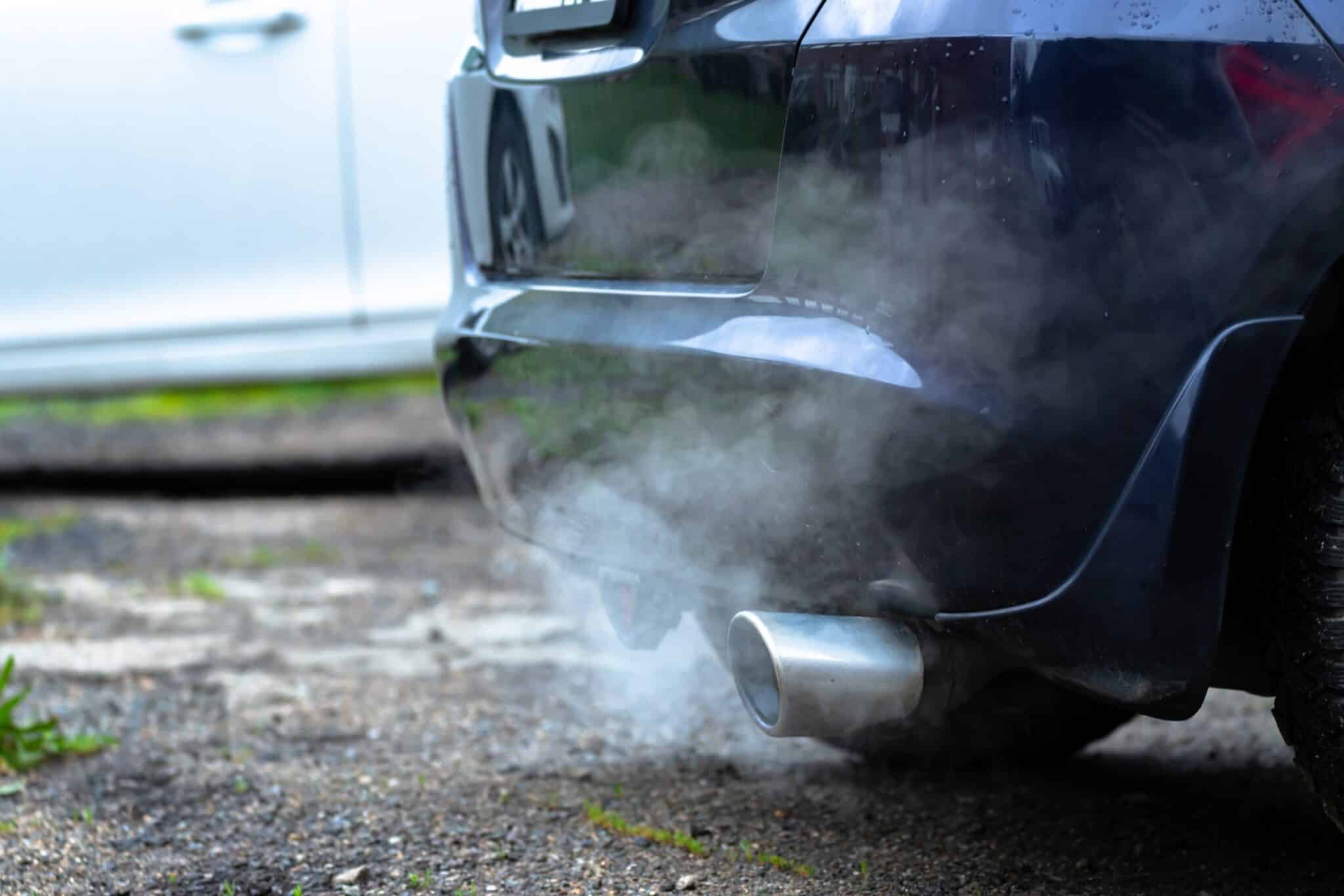 pollution d'une voiture diesel