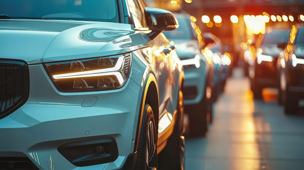 SUV gris circulation