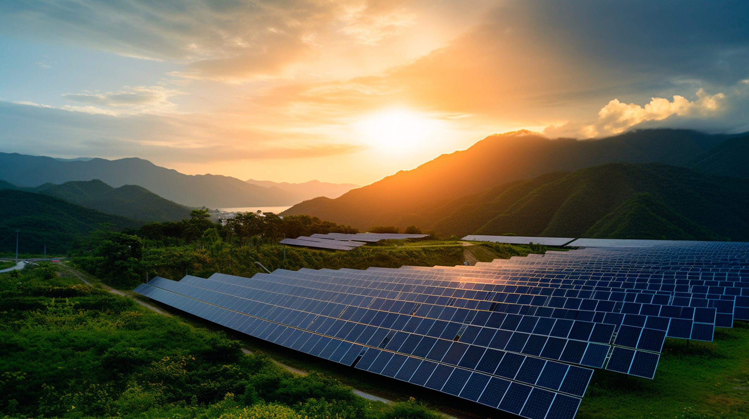 champ panneaux solaires electricite